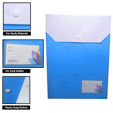 Printed Button Bag Folder 10.5x14 Inch White (Pack of 1)